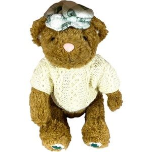 TENDER Hearts Treasures Teddy Bear Plush Stuffed Animal Jointed Sweater Plush